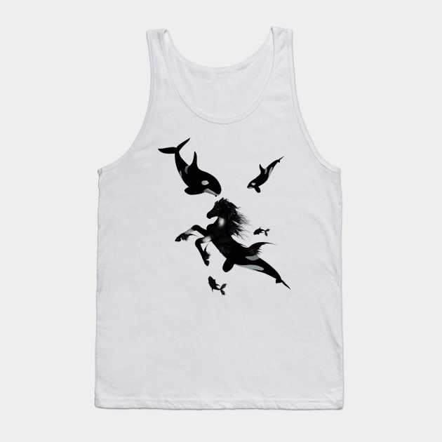 Wonderful little seahorse and orca Tank Top by Nicky2342